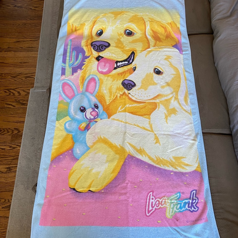 VTG Lisa Frank Casey and Caymus beach towel